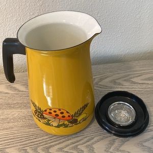 Vintage Sears Merry Mushrooms Coffee Pot and Lid